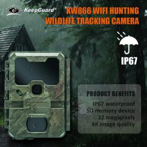 China KW866 WIFI Hunting wildlife trail Camera waterproof IP67 OEM/ODM 512GB Storage SD Memory Card 32MP 4K easy use wholesale