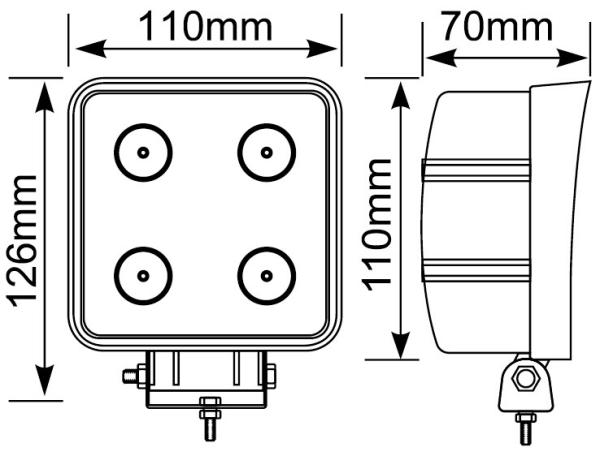 Hot sale high Intensity IP67 40W Cree LED work light for offroad, truck and