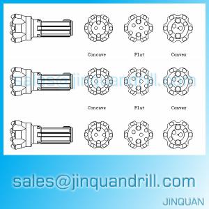 China China Jinquan High Air Pressure Down Hole Drilling Tungsten Carbide DTH Bits wholesale