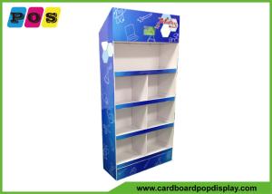 China POS Store Cardboard Display Stands With 4 Trays Shelf And 10 Inch LCD Screen FL168 wholesale
