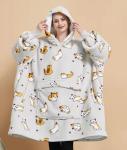 100% Polyester Fleece Oversized Hooded Blankets Unisex Ultra Comfortable