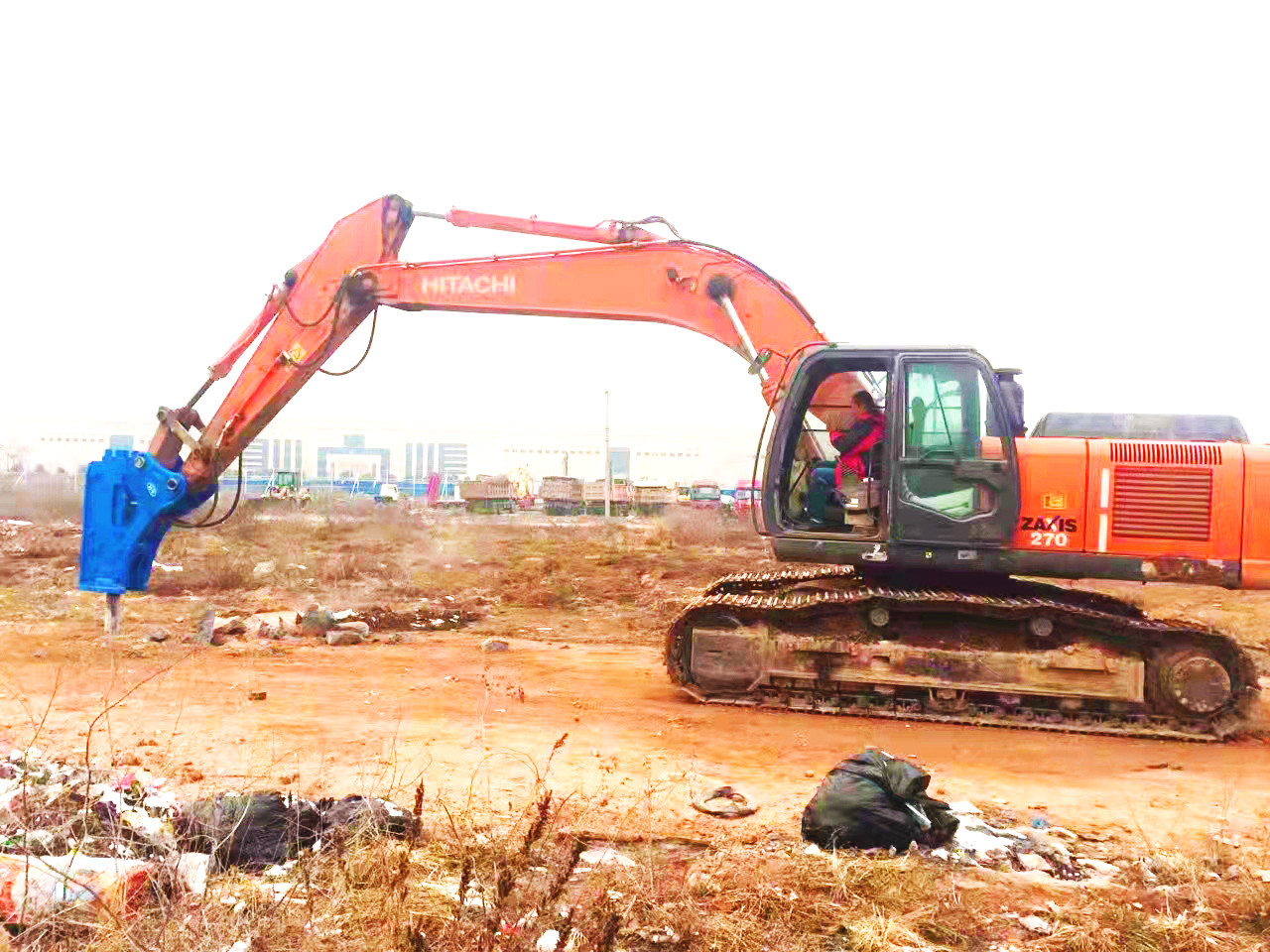 Hydraulic Demolition Skid Steer Hydraulic Breaker Hammer 25t Concrete