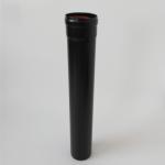1000mm Straight Pellet Stove Pipe Fixed Length Black Stainless Steel Pellet
