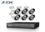 1080P 6 Camera Surveillance System Night Vision Cctv Kit IR Distance 30M