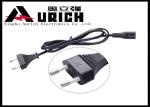 2 Pin AC Plug European Power Cord , PVC Insulation European Extension Cable