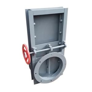 China Open Closed Type Manual Knife Gate Valve Flange Cast Steel Wafer Knife Gate Valve wholesale