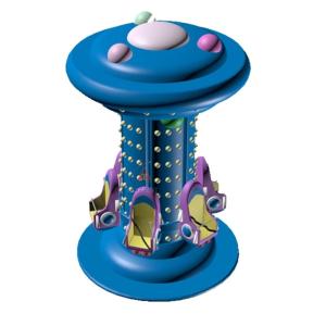 China Kiddy Indoor Mini Drop Tower , Ocean Design Free Fall Ride 1 Year Warranty wholesale