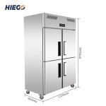 4 Doors Commercial Upright Refrigerator 1000L Single Double Temperature