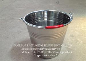 China Stainless Steel Milk Bucket For Liquid Transporting , Steel Milk Pail wholesale