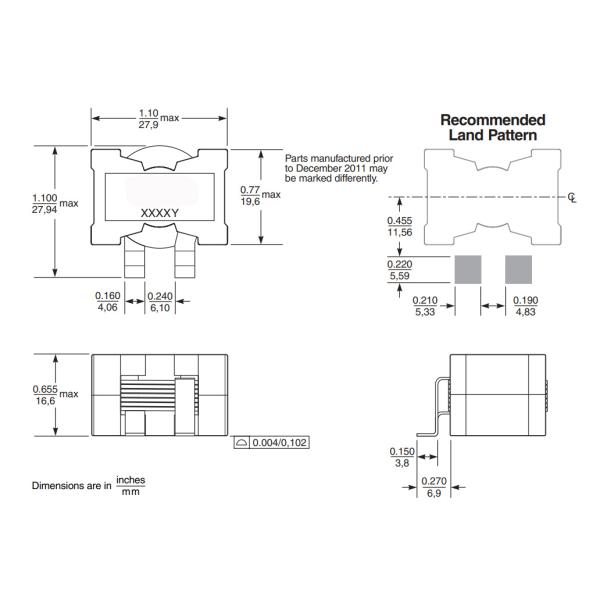 High-current SMT Power Inductor flat-wire Inductor for high power applications D1787
