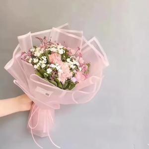 China Waterproof Transparent Matte Non Woven Tissue Flowers Wrapping Paper For Bouquet wholesale