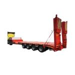 Self-dumping 60 80 100 Tons Heavy Duty Gooseneck Low Loader Low Bed Lowboy Truck