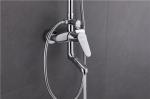Brass Bathtub Shower Faucet Sets Wall Mouted Nickel Brushed Round Double Handle