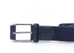 Custom Logo Women Braided Fabric 3.3cm Elastic Woven Stretch Jeans Belts