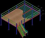 Retail Industrial Mezzanine Floor Warehouse / Office Storage Custom Size