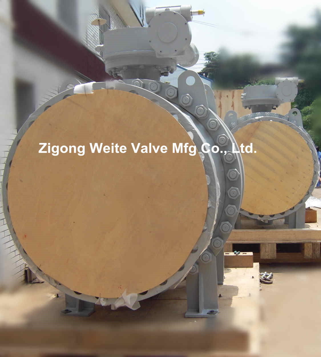 36'' WCB Gear Operated Ball Valve Horizontal Installation Class 600 Large Diameter