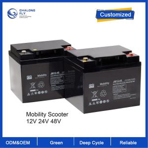 China ODM OEM LiFePO4 Lithium Battery pack for 4 Wheel Mobility Scooter for Wheelchair customized battery 12V 24V 48V on sale