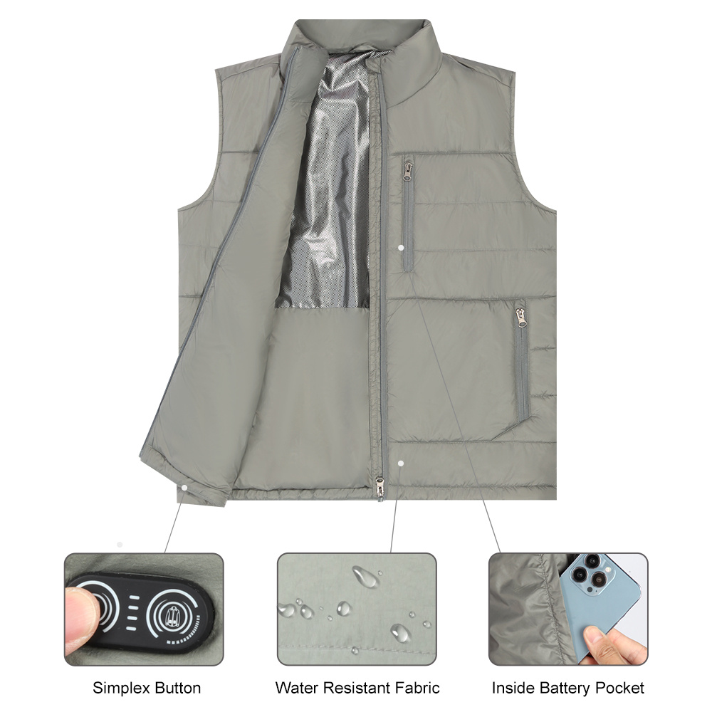 Premium Women Men Winter Heated Waistcoat USB Quilted Sleeve Jacket Padded Gilet