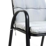 Leisure Outdoor Furniture Removable Stackable Folding Iron Metal Chair with Arm
