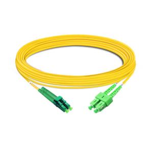 China 7m (23ft) Duplex OS2 Single Mode LC APC to SC APC PVC (OFNR) Fiber Optic Cable wholesale