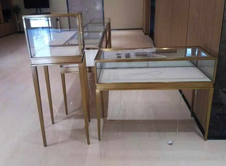Professional Jewelry Display Showcase / Watch Display Showcase Stainless Steel Material