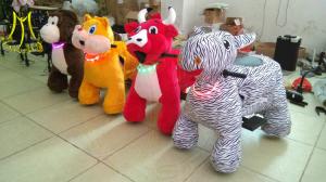 China Hansel children walking plush coin amusement park coin operated kiddie rides wholesale