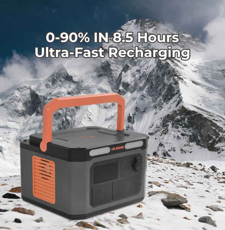 2Kw Lifepo4 Portable Power Station Solar Generator Emergency Battery