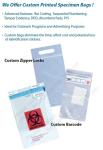 Medical packaging bags, SPECIMEN BIOHAZARD bag, LAB bags, LAB supplies, self
