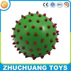 China wholesale colorful spiky plastic rubber massage ball on sale