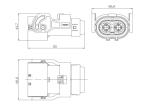 Electrical 200A 2 Pin Plug And Socket Connectors CE Certification