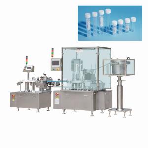 China Linear Feeder 4800bph Stoppered 5cc Test Tube Filling Machine wholesale