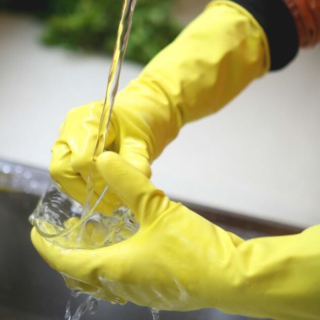 Waterproof Durable Latex Kitchen Rubber Gloves Dishwashing Gloves For Kitchen