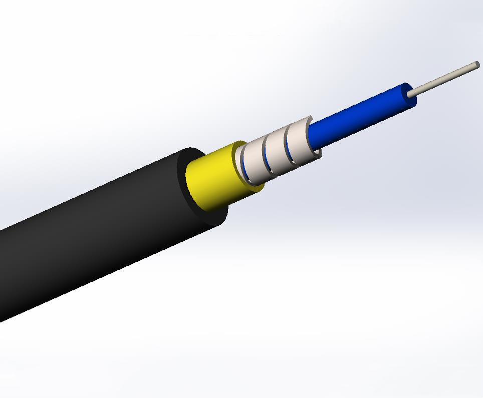 SM LC SC FC CPRI Waterproof FTTA Jumper Armored Fiber Optic Cable 7.0mm 2C 4C