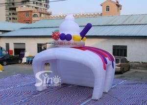 China Custom inflatable ice cream kiosk stand both tent with LED light cover for Advertising Activities wholesale