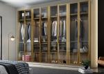 3 Doors Bedroom Wardrobe Closets Metal Frame Sliding Door Wardrobe With Drawers