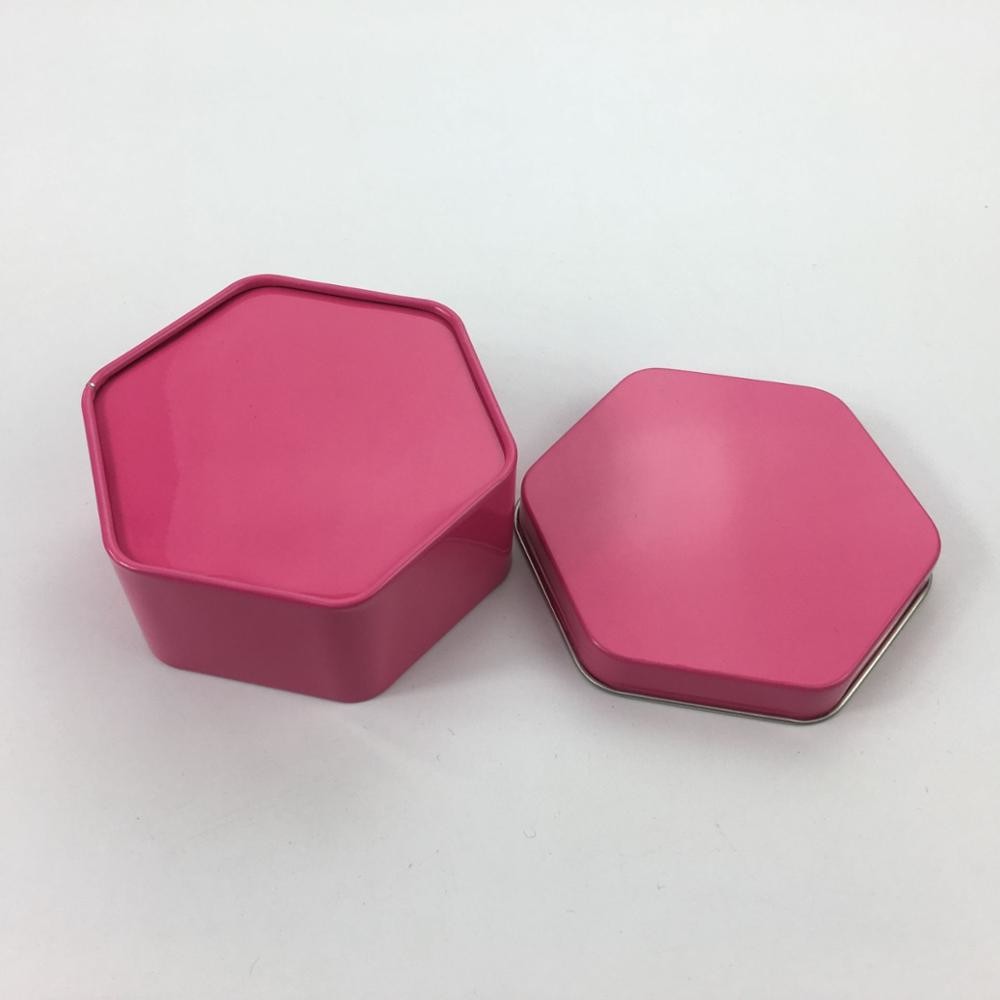 Recycled Food Tins for Cookies Customized Tin Boxes for Sale Hexagonal Metal Tin Containers