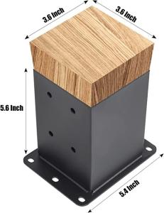 China Black Powder-Coated Arbours Hardware Kit for DIY Elevated Wood Stand Assembly Project wholesale