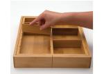 Complex Expandable Natrual Bamboo Storage Drawer Organizer Set