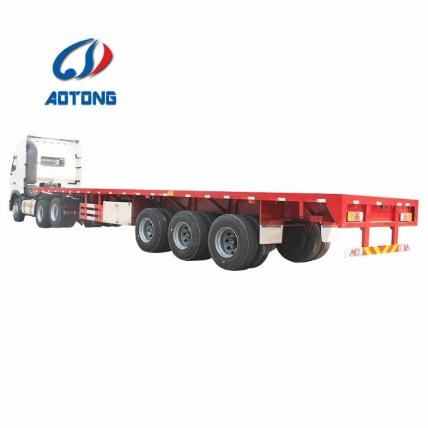 40 ft 3 Axles Flatbed Container Semi Trailer TARA Flatbed Trailer for Container