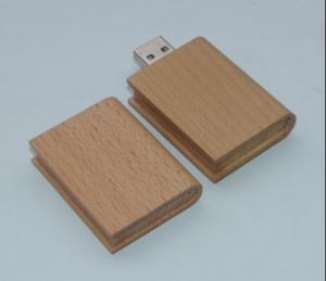 China engaving printing wooden usb stick, custom logo wooden usb memory stick, 16gb wooden book usb wholesale