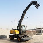 Super Large Excavator 7000KG ZHONGMEI Earthwork Projects Wheel Digger With Cab