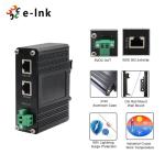 Industrial Gigabit 10 100 1000Mbps 802.3 Bt Din Rail PoE Splitter 5V 20W Output