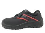 Raw Eyelet Black Non Slip Safety Shoes , Steel Toe Cap Work Shoes For Constructi