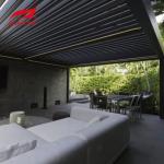 Rainproof Motorized Aluminum Pergola With Drainage System Outdoor Louver Blades