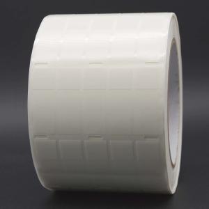 China 12.7*28.1-12.5mm,1.5mil White Matte Translucent Water Resistant Vinyl Cable Label wholesale