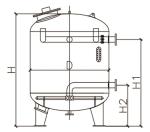 Stainless Steel Backwash Pool Filter , Manhole Vertical Pressure Sand Filter