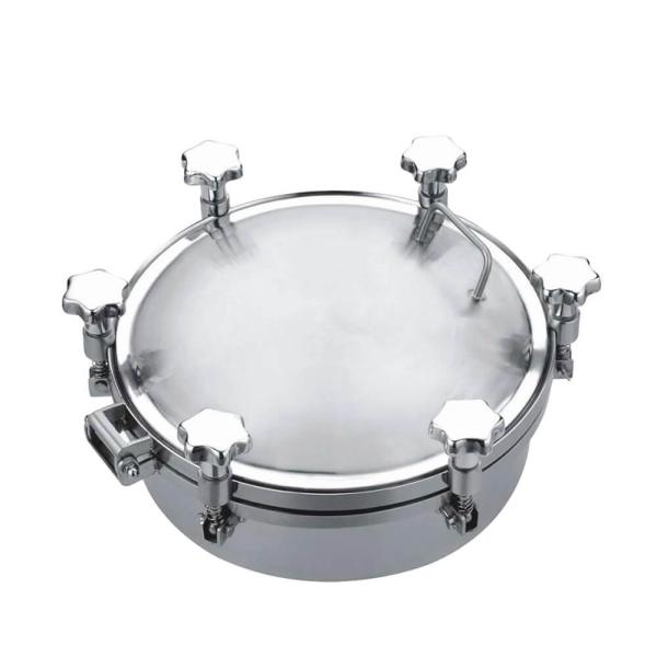 0.5Bar Stainless Steel Manhole Cover Pressure Round Manway Tank Door For Wine -
