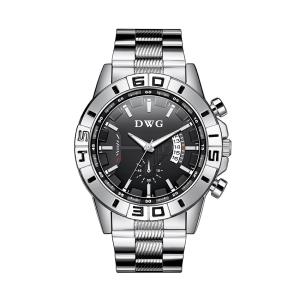 China Chronograph Mens Quartz Watch SS Strap 42mm Case Calendar Wrist Watch wholesale