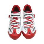 Red And White Mountain Cycling Shoes Geometry Design Body High Pressure