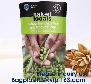 China Salad Snack Powder Wheat Flour Stand Up Pouch Soup Spice Packaging Bag With Window,Soup Packaging Bag Food Grade Zip Loc wholesale